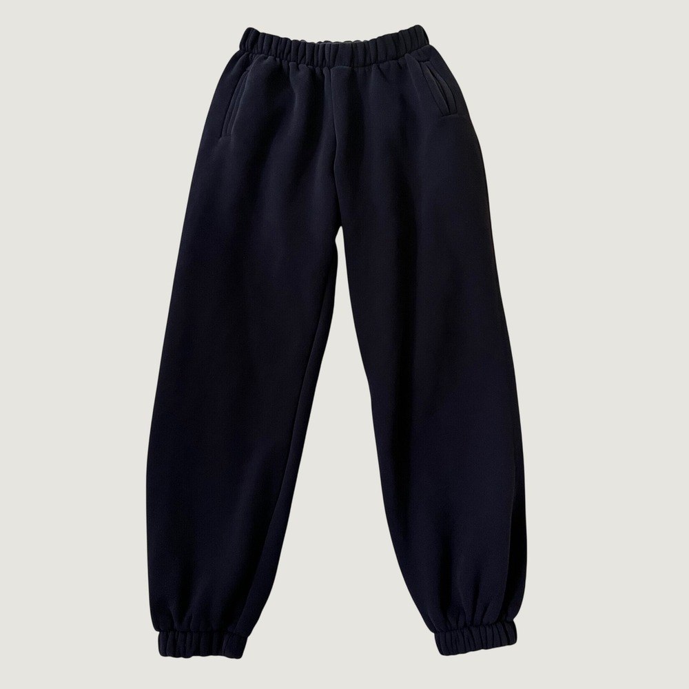 Tic Toc Sweatpants Navy Blue Elastic Waist Fleece Joggers Small